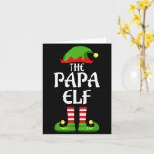 Papa Elf Family Matching Group Christmas Dad  Karte (Gelbe Blume)