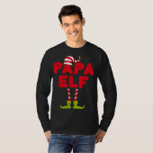 Papa Elf Funny Matching Weihnachtskostüm T-Shirt (Vorne ganz)