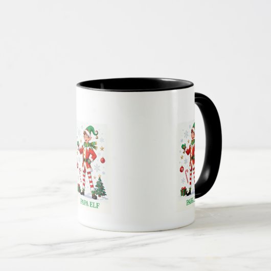 “Papa Elf Magic in Every Sip” Tasse (VorderseiteRechts)