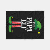 Papa Elf Matching Family Group Weihnachts-Party Py Fleecedecke (Vorderseite (Horizontal))