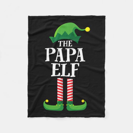 Papa Elf Matching Family Group Weihnachts-Party Py Fleecedecke (Vorderseite)