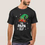 Papa Elf Matching Family Group Weihnachts-Party T-Shirt (Vorderseite)