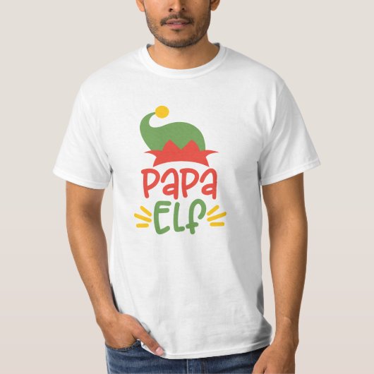 Papa Elf Men's Christmas Shirt - Matching Family (Vorderseite)