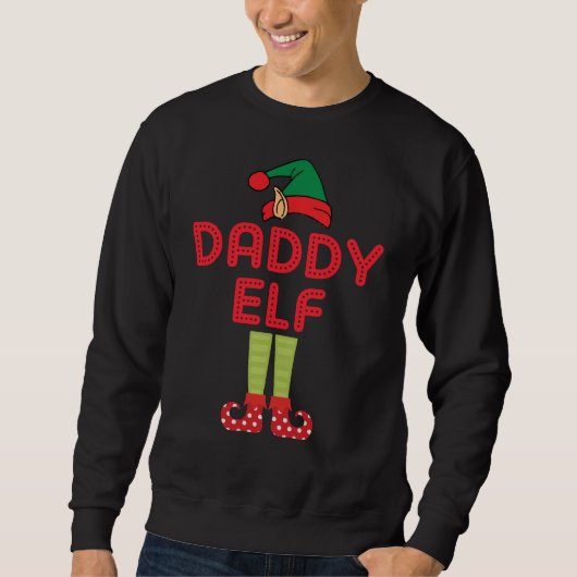 Papa Elf Ugly Weihnachten Sweatshirt (Vorderseite)