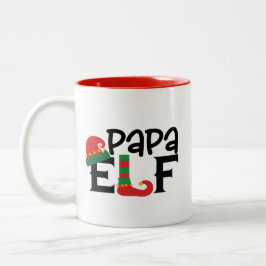 Papa Elf Zweifarbige Tasse