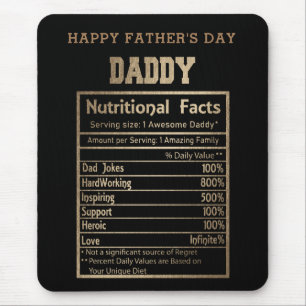 Papa ernährungsphysiologische Fakten Vatertagskupp Mousepad
