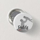 Papa, erster Vatertag, erster glücklicher Vater Button (Vorne & Hinten)