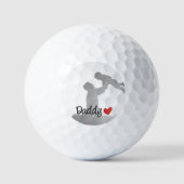 Papa, erster Vatertag, erster glücklicher Vater Golfball (Vorderseite)