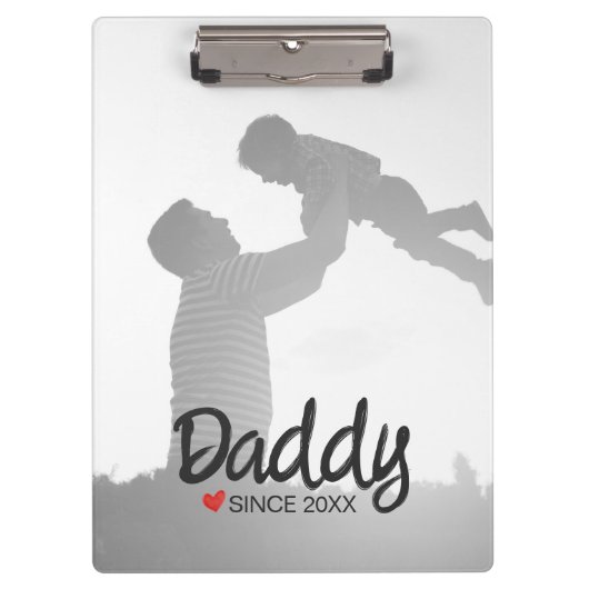 Papa, erster Vatertag, erster glücklicher Vater Klemmbrett (Vorderseite)