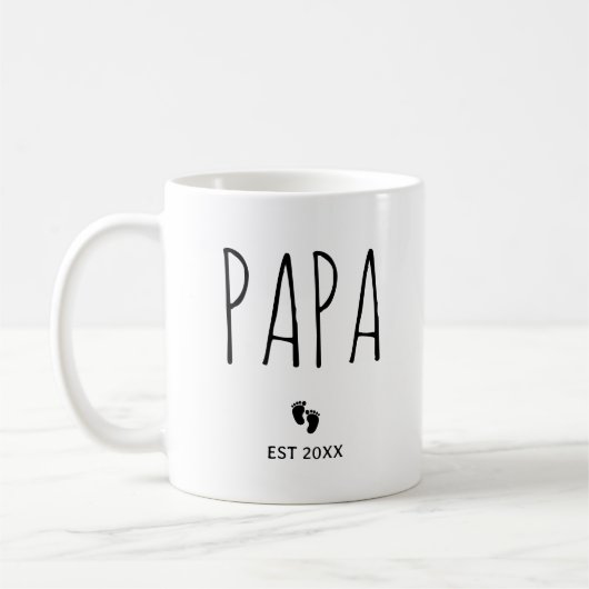 Papa Est 2025 Neue Papa Kaffeetasse (Links)
