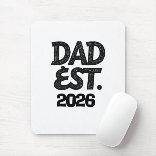 Papa Est 2026 Stolzer Vater seit Mousepad (Mit Mouse)