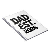 Papa Est 2026 Stolzer Vater seit Notizblock (Rechte Seite)