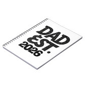 Papa Est 2026 Stolzer Vater seit Notizblock (Linke Seite)