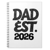 Papa Est 2026 Stolzer Vater seit Notizblock (Vorderseite)