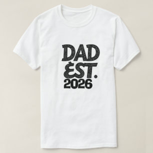 Papa Est 2026 Stolzer Vater seit T-Shirt