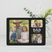 Papa Est 3 Foto Feiertagskarte (Stehend Vorderseite)