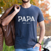 PAPA EST Benutzerdefiniertes Geschenk für Vater T-Shirt