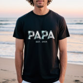 PAPA EST Benutzerdefiniertes Geschenk für Vater T-Shirt