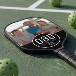 Papa Est. Foto Moderne Fette Einfache Kind Namen Pickleball Schläger