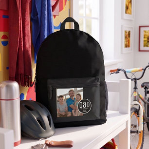 Papa Est. Moderne, einfache und fette Kindernamen Bedruckter Rucksack