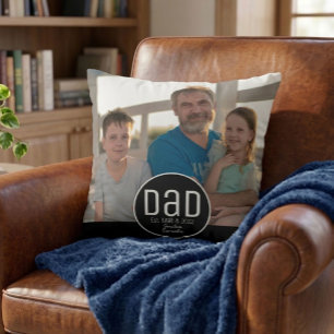 Papa Est. Moderne, einfache und mutige Kindernamen Kissen