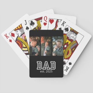 Papa Established Custom Jahr 3 Foto Spielkarten