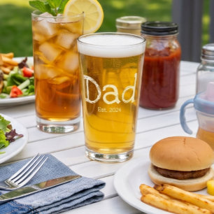 Papa Established Fett Schwarz Weiß Glas