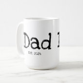 Papa Established Fett Schwarz Weiß Kaffeetasse (Vorderseite Links)