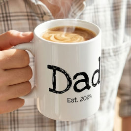 Papa Established Fett Schwarz Weiß Kaffeetasse
