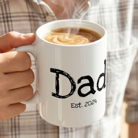 Papa Established Fett Schwarz Weiß Kaffeetasse