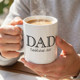 Papa Established Fett Schwarz Weiß Kaffeetasse