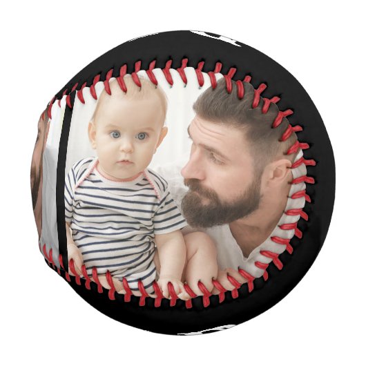 Papa Established Fett Typography Schwarz 3 Foto Baseball (Vorne Rechts)