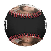 Papa Established Fett Typography Schwarz 3 Foto Baseball (Rückseite)