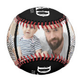 Papa Established Fett Typography Schwarz 3 Foto Baseball (Vorderseite)