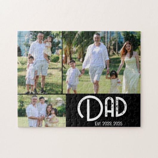 Papa Established Grunge Text 3 Foto Puzzle (Horizontal)
