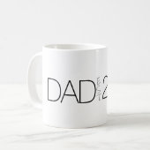 Papa Established Jahr Modernes Skript-Design Kaffeetasse (Vorderseite Links)