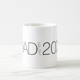 Papa Established Jahr Modernes Skript-Design Kaffeetasse