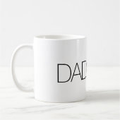 Papa Established Jahr Modernes Skript-Design Kaffeetasse (Links)