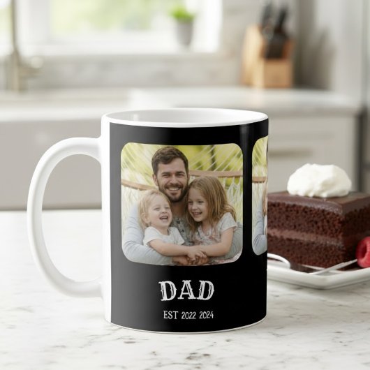 Papa Established Schrift Foto Kaffeetasse
