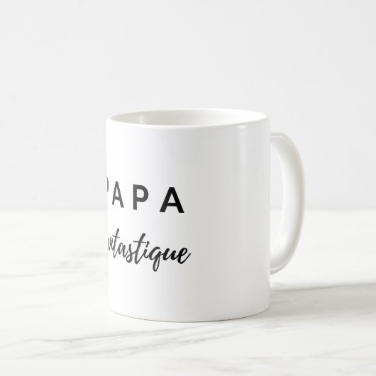 Papa fantastique (noir) kaffeetasse (VorderseiteRechts)