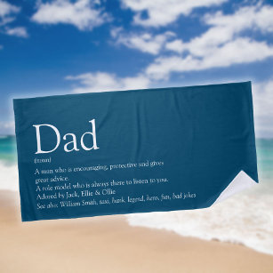 Papa Father definiert Blau als der beste Vater der Strandtuch