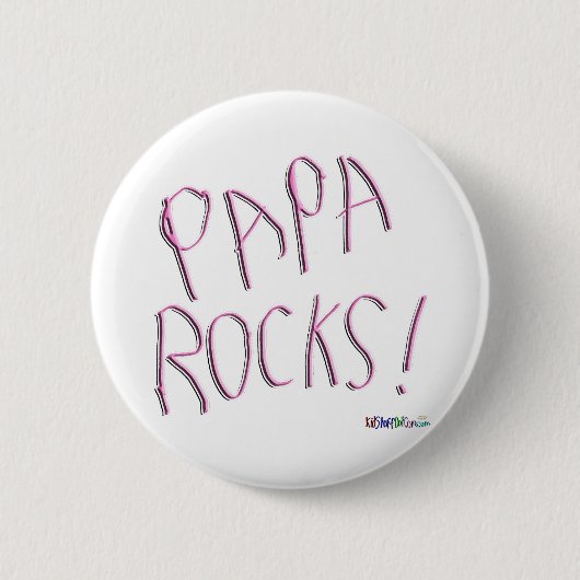 Papa-Felsen! Knopf Button (Vorderseite)