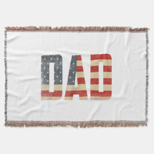 Papa Fett Patriotische Amerikanische Flagge Vatert Decke