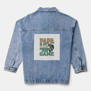 Papa Fischen Ist Mein Spiel Vintage Fisch Shirt De Jeansjacke