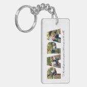 Papa Foto Collage, Foto des Vaters Schlüsselanhänger (Vorderseite links)