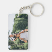 Papa Foto Collage, Foto des Vaters Schlüsselanhänger (Rückseite)