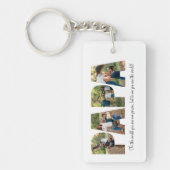 Papa Foto Collage, Foto des Vaters Schlüsselanhänger (Vorderseite)