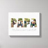Papa Foto Collage Leinwand (Vorderseite)