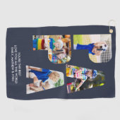 PAPA Foto Collage Letter Cutout Personalisiert Golfhandtuch (Horizontal)