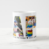 PAPA Foto Collage Letter Cutout Personalisiert Jumbo-Tasse (Vorderseite)